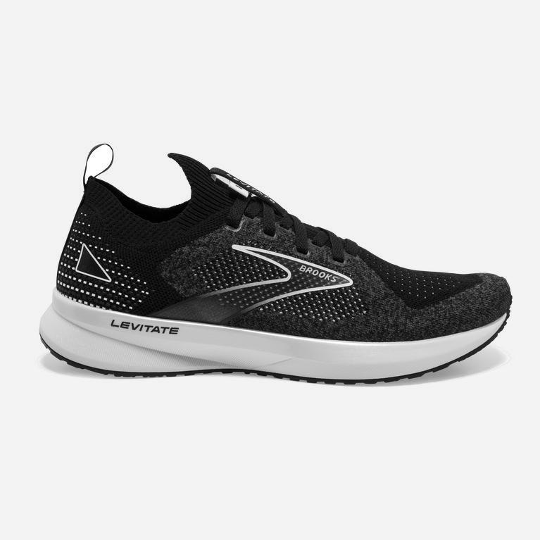 Brooks Levitate Stealthfit 5 Israel - Women's Energy Return Road Running Shoes - Black/Grey/White (6